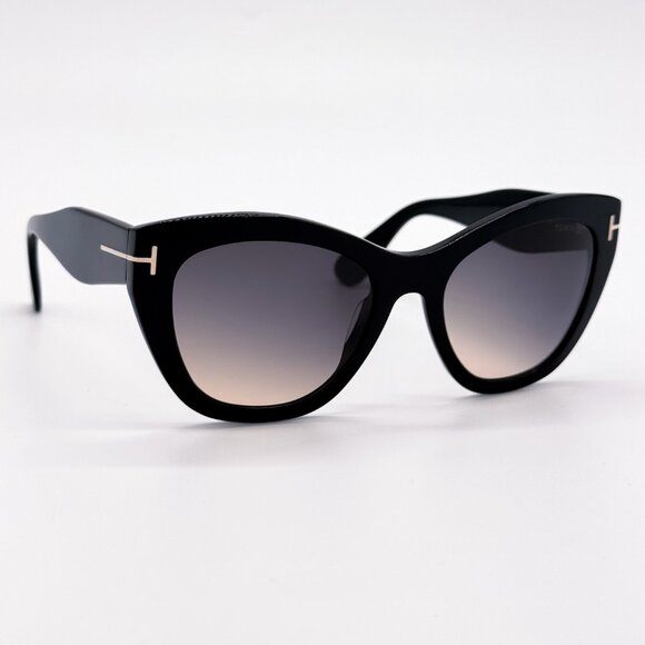 NEW TOM FORD CARA TF940 01B WOMEN CAT EYE SUNGLASSES FT0940/S BLACK - Picture 5 of 12
